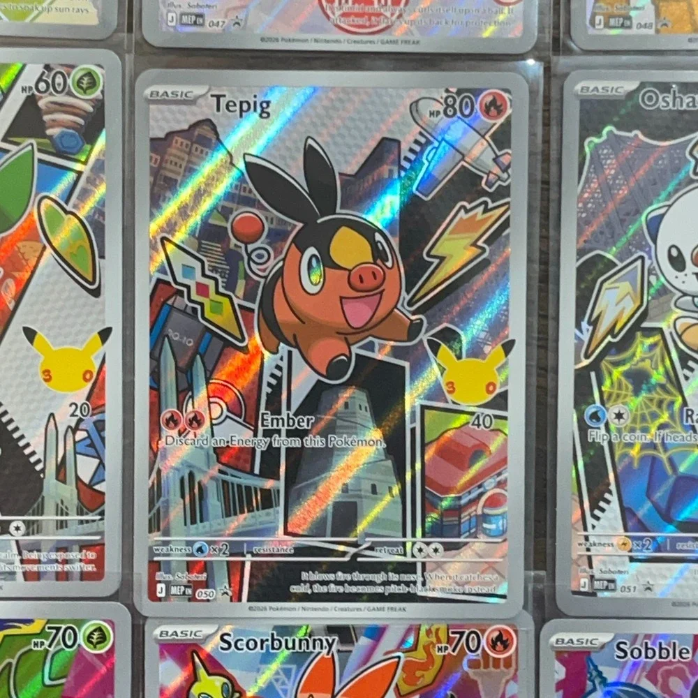 Pokemon Series 2 First Partner Illustration Complete Set Of 9 Cards Gen 2 Promo